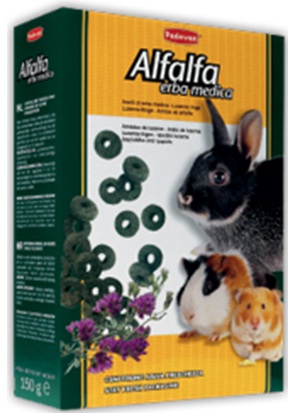 Натуральный деликатесный растительный корм для кроликов и грызунов Padovan ALFALFA