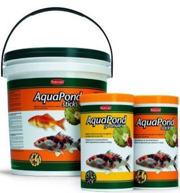 полнорационный корм в виде плавающих гранул для прудовых рыб (зеркальные карпы, караси, язи и другие) AQUA POND sticks, AQUA POND granules