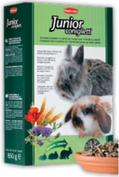 Корм для молодых декоративных кроликов комплексный основной Padovan JUNIOR CONIGLIETTI 
