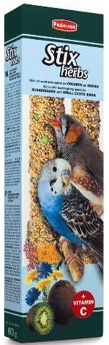 корм для волнистых попугаев и маленьких экзотических птиц STIX HERBS